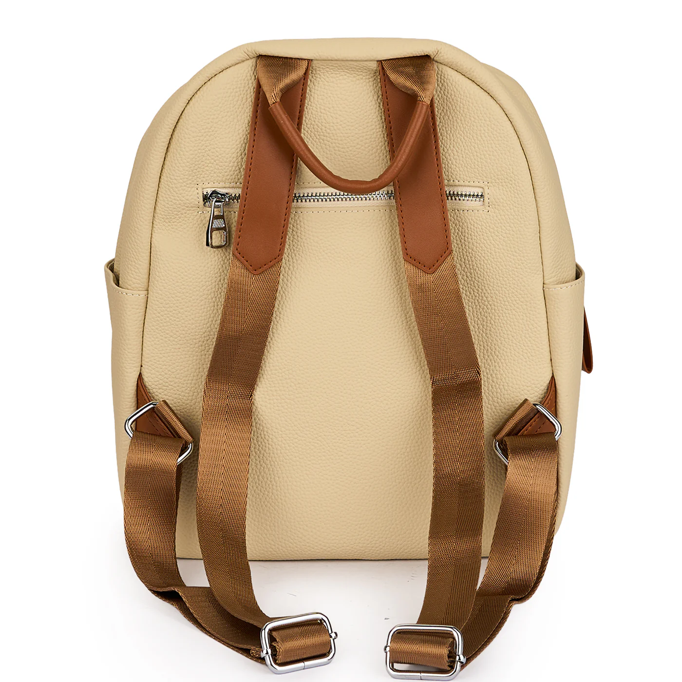 Ghiozdan din piele naturală crem 21609 - Image 3