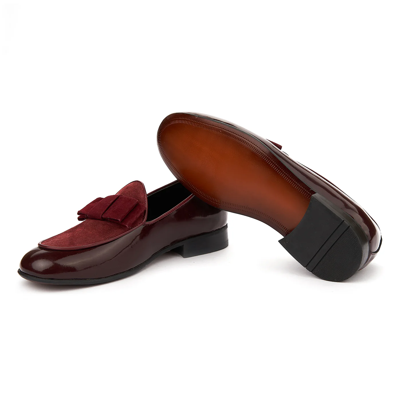 Mocasini Eleganti Din Piele Naturala Visiniu Box 1128 - Image 3