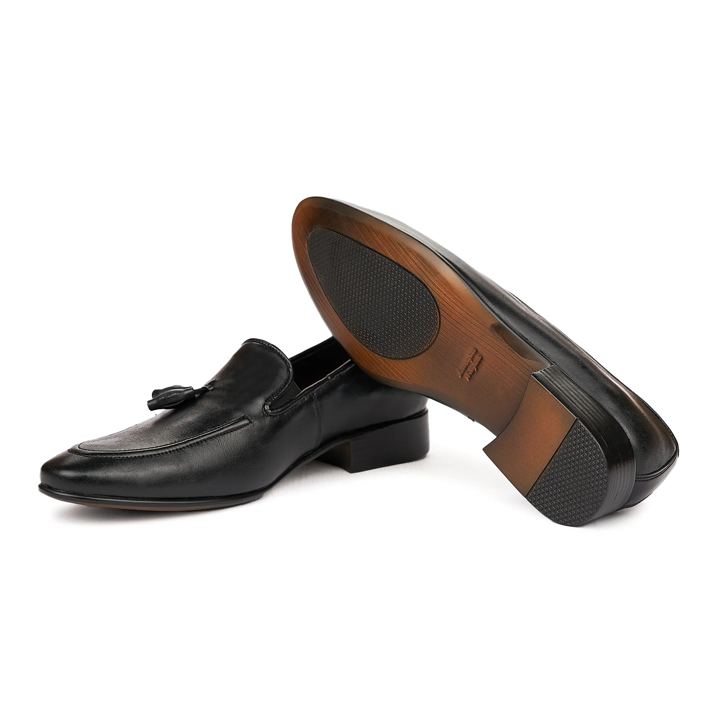 Mocasini eleganti din piele naturala neagra 7058 - Image 3