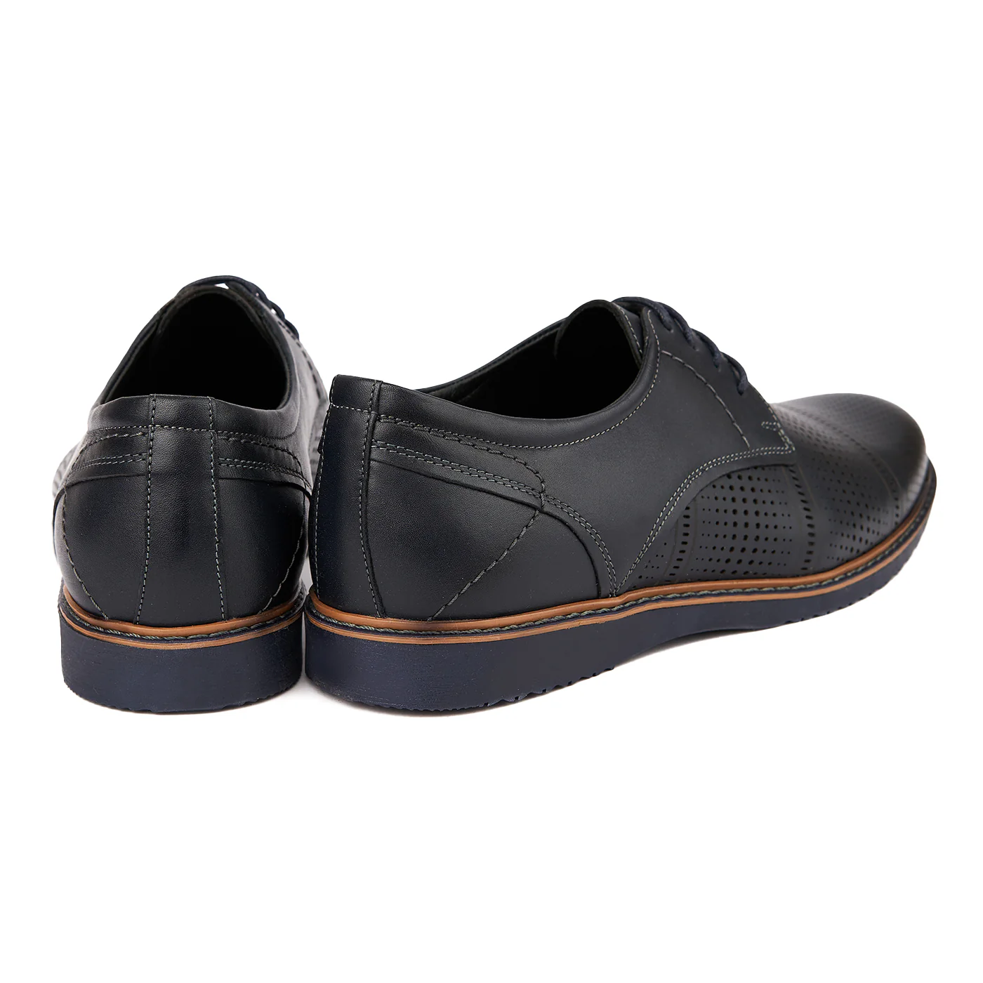 Pantofi Barbati Bleumarin Piele Naturala Casual 0223 - Image 2
