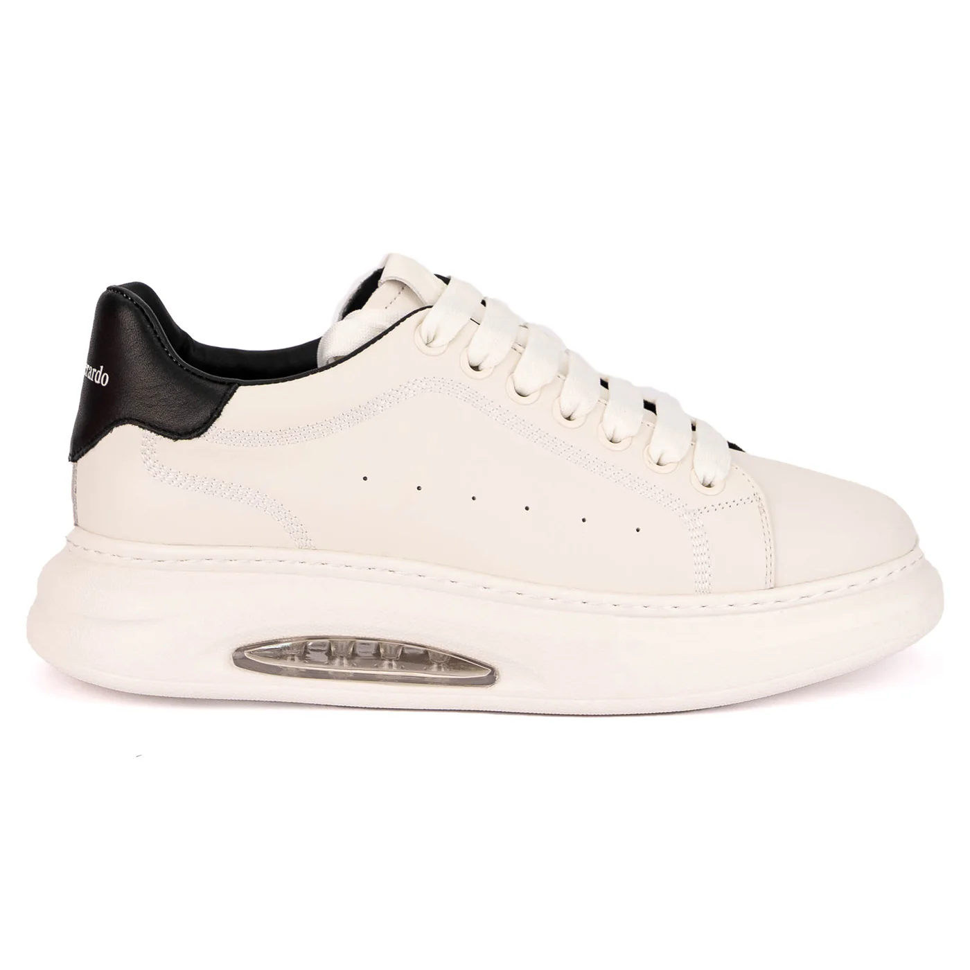 Pantofi barbati casual din piele naturala alba 7914