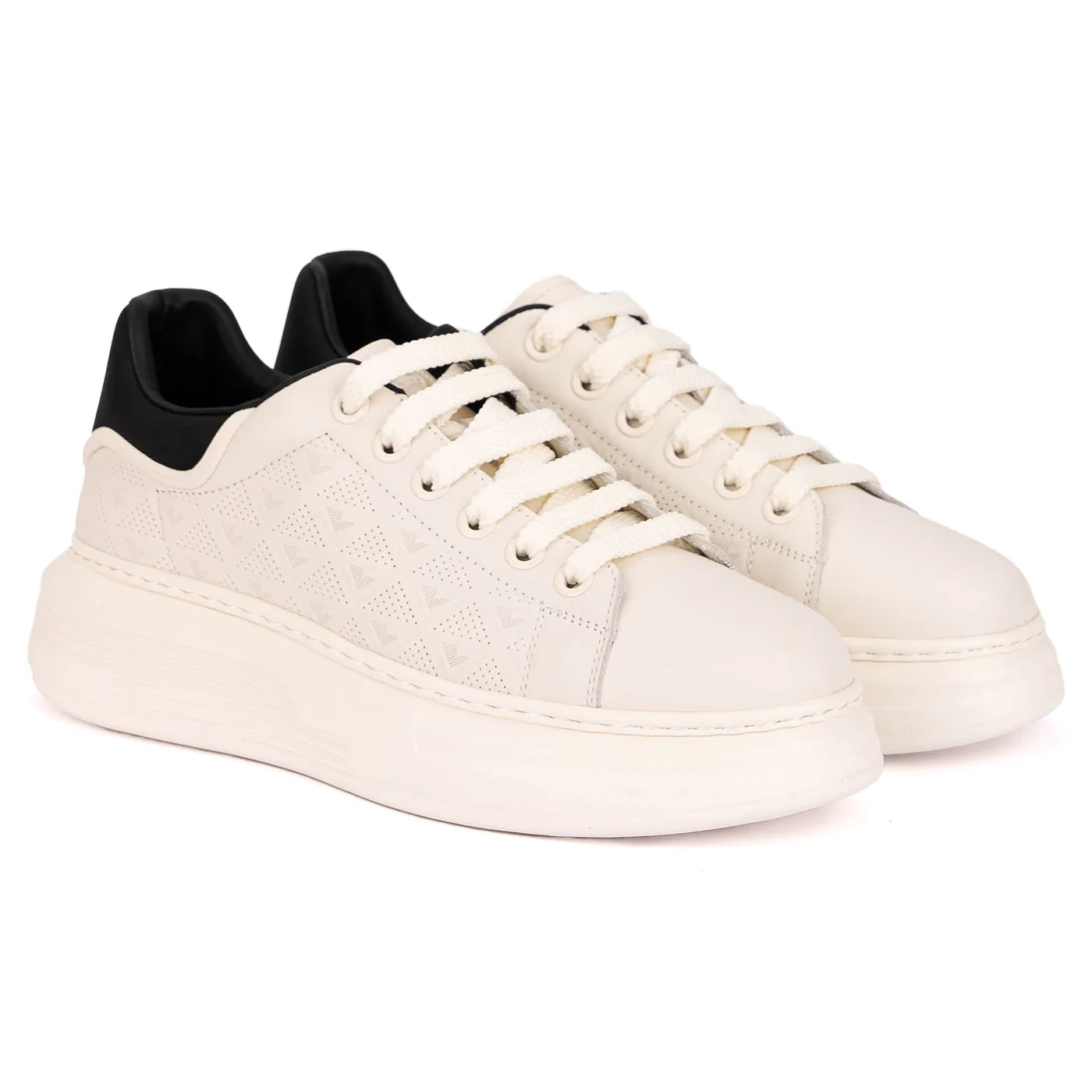 Pantofi barbati casual din piele naturala alba 7919 - Image 4