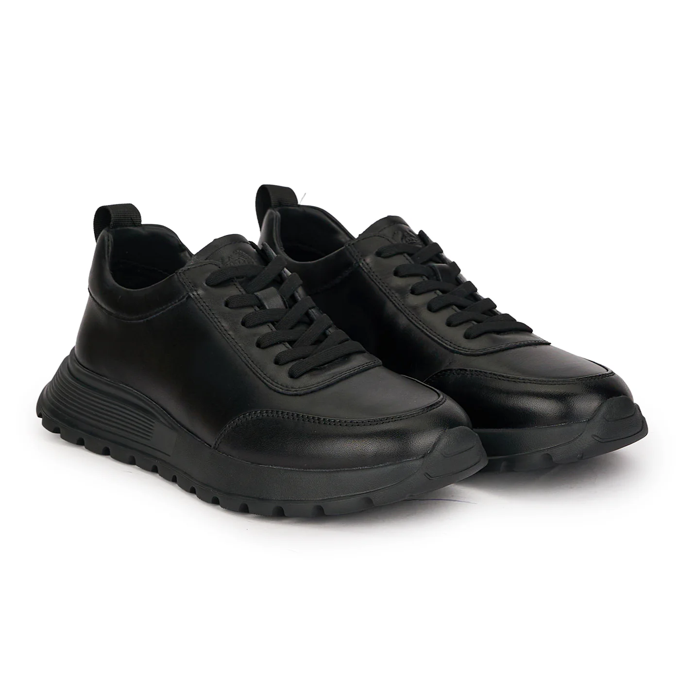 Pantofi barbati casual din piele naturala neagra 7908 - Image 4
