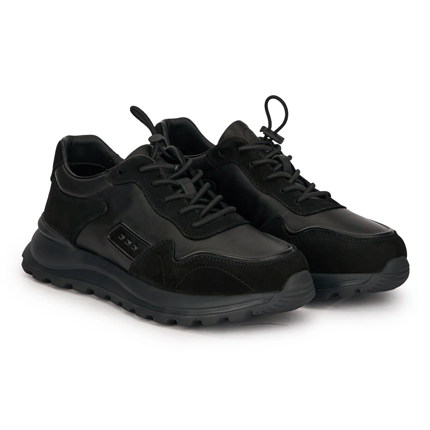 Pantofi barbati casual din piele naturala neagra 7913 - Image 4
