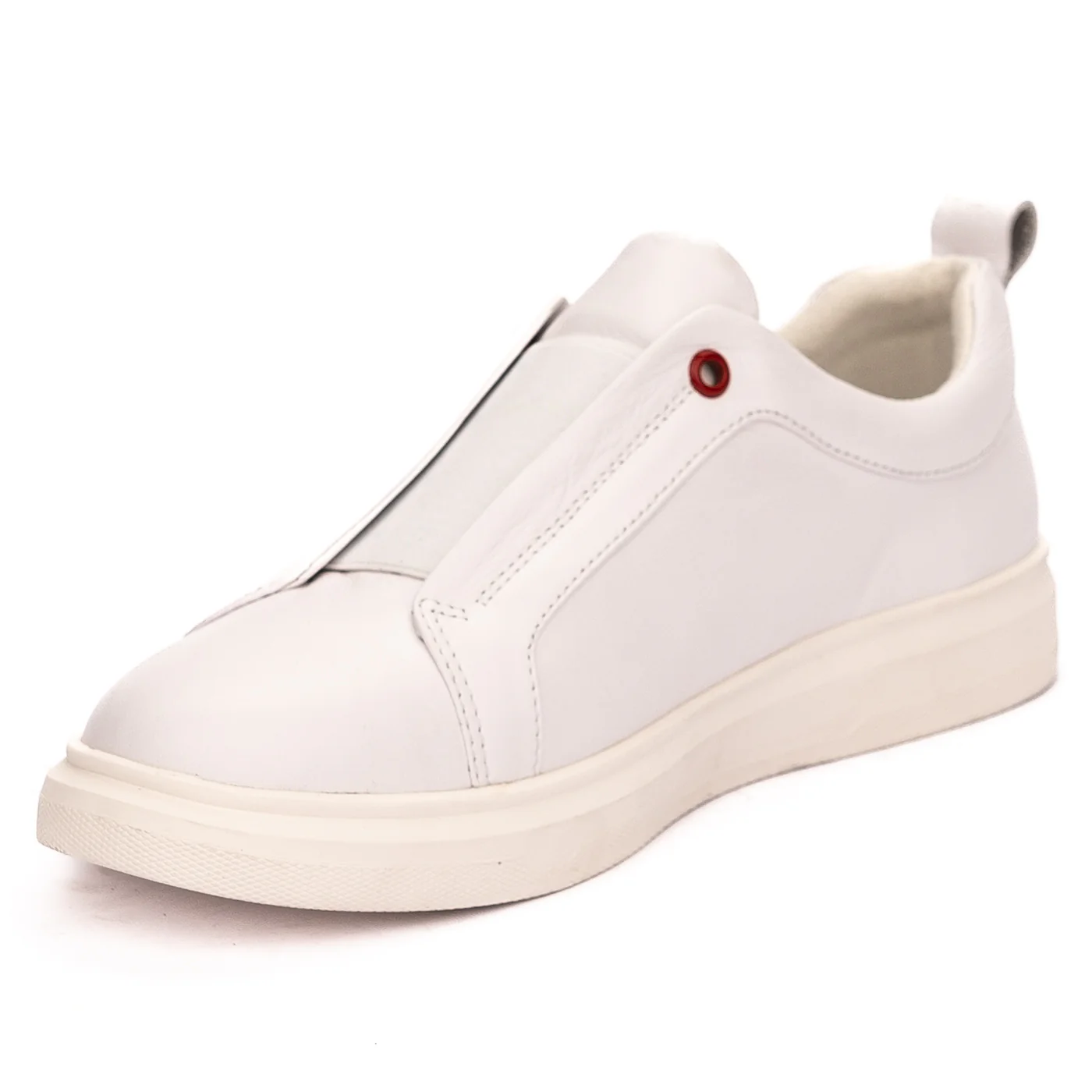 Pantofi barbati din piele naturala alba 7466 - Image 3