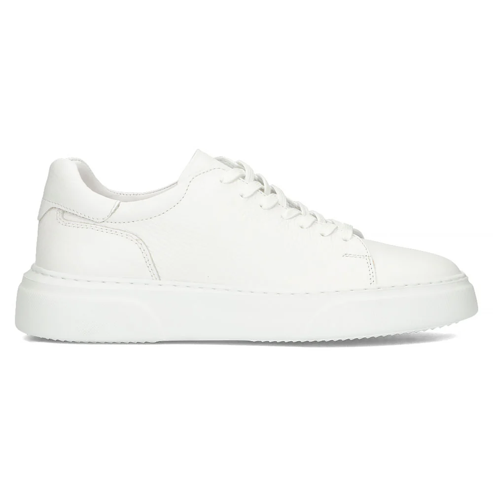 Pantofi barbati din piele naturala alba 7489