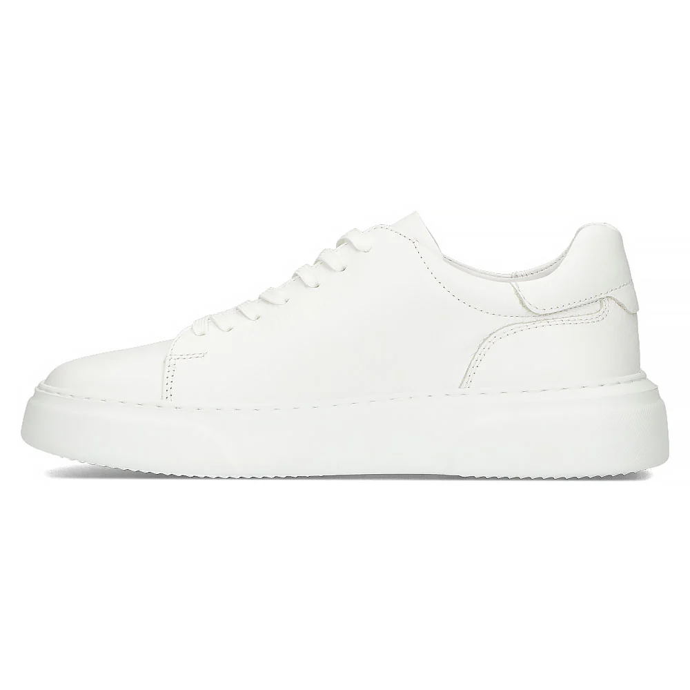 Pantofi barbati din piele naturala alba 7489 - Image 3