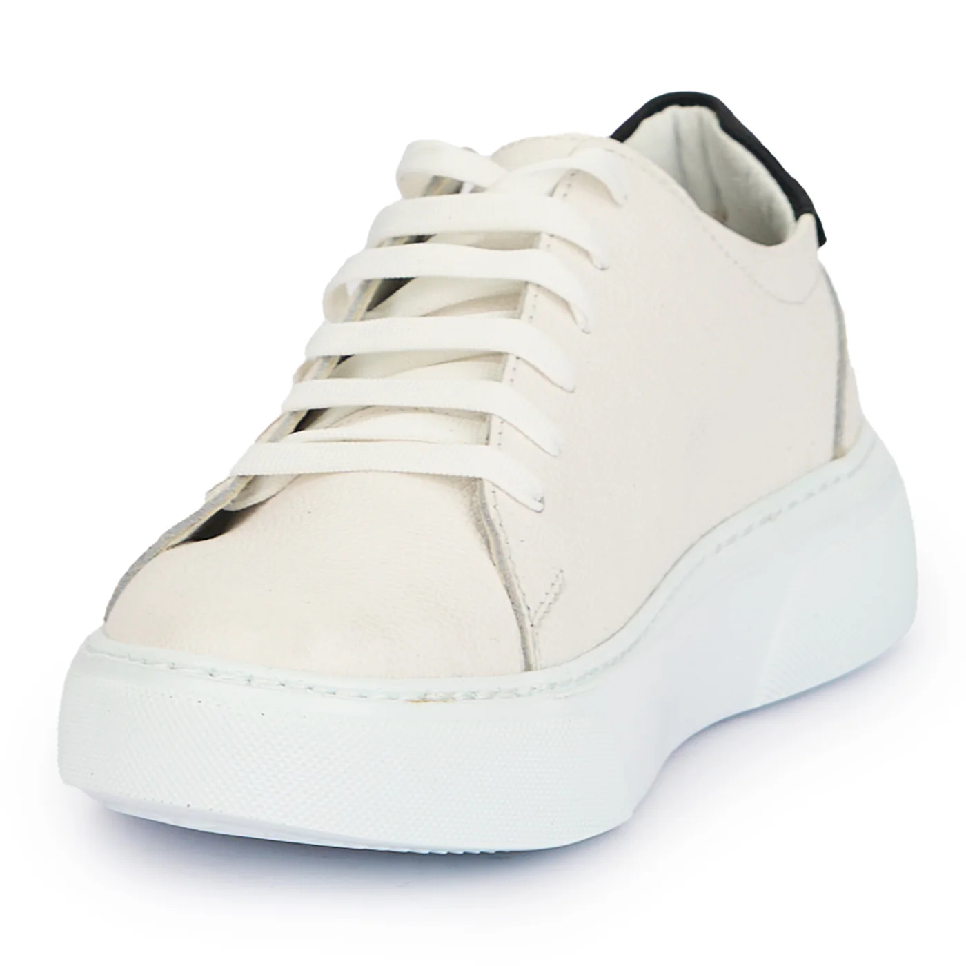 Pantofi barbati din piele naturala alba 7627 - Image 3