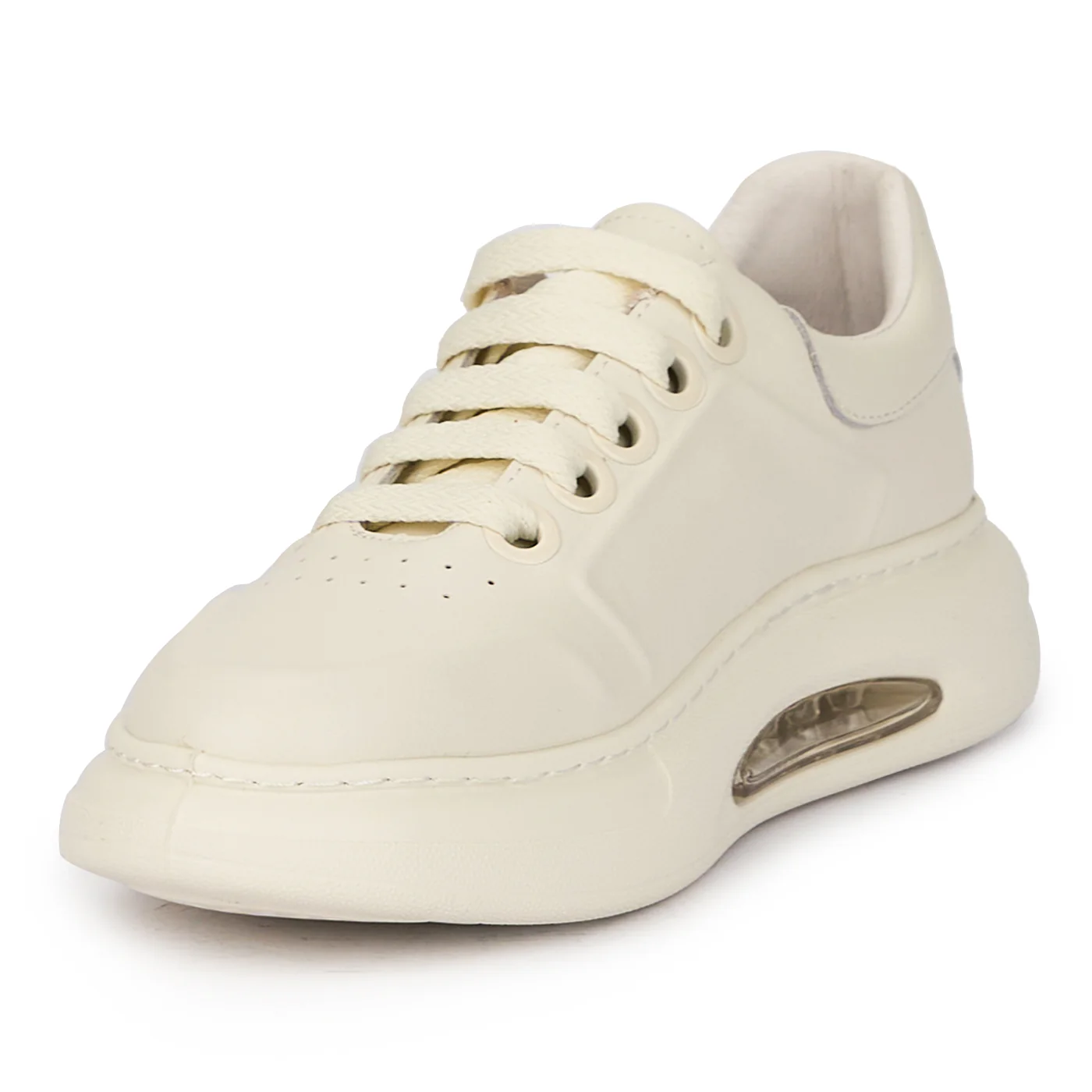 Pantofi barbati din piele naturala alba 7724 - Image 3