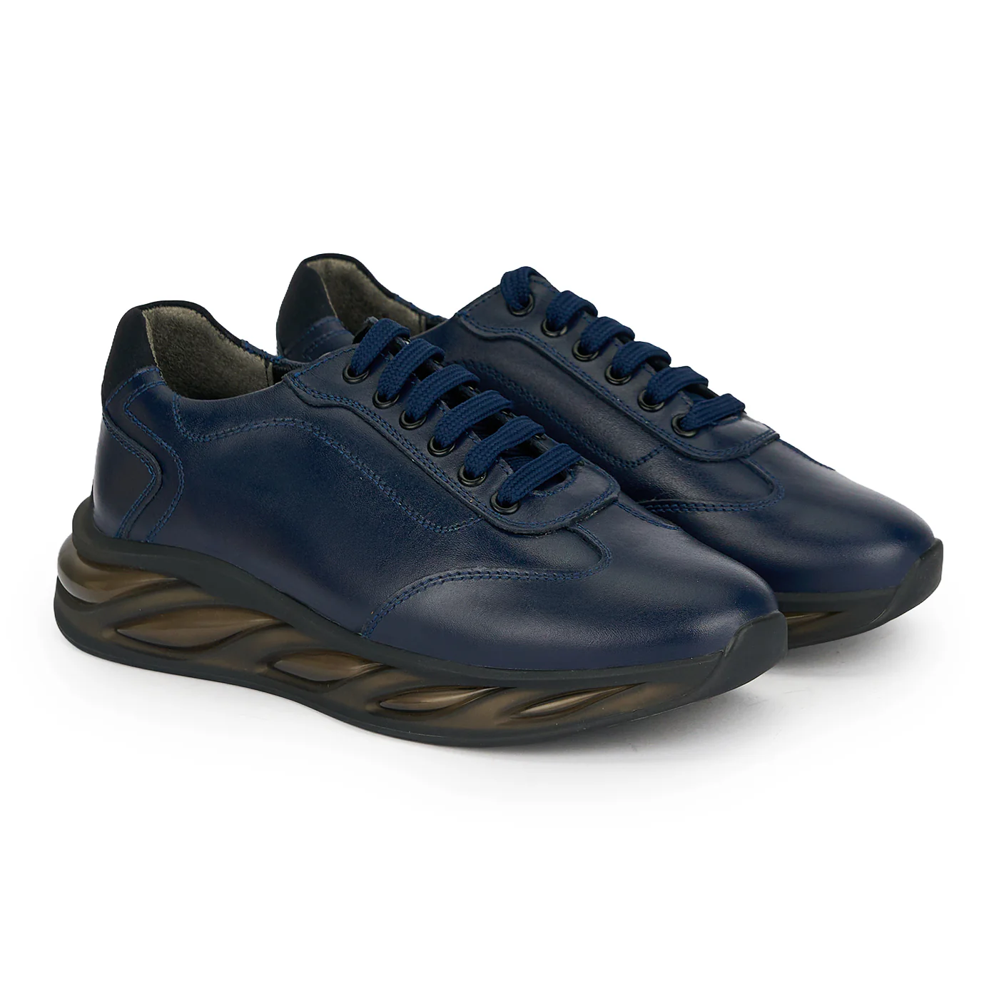Pantofi barbati din piele naturala bleumarin 20085 - Image 4
