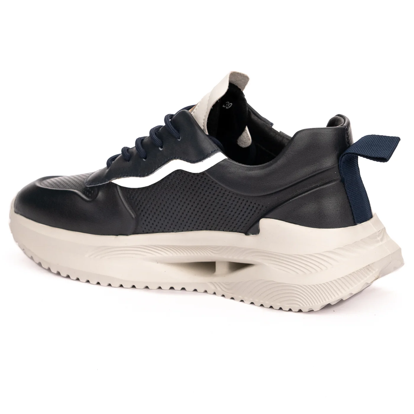Pantofi barbati din piele naturala bleumarin 7467 - Image 2