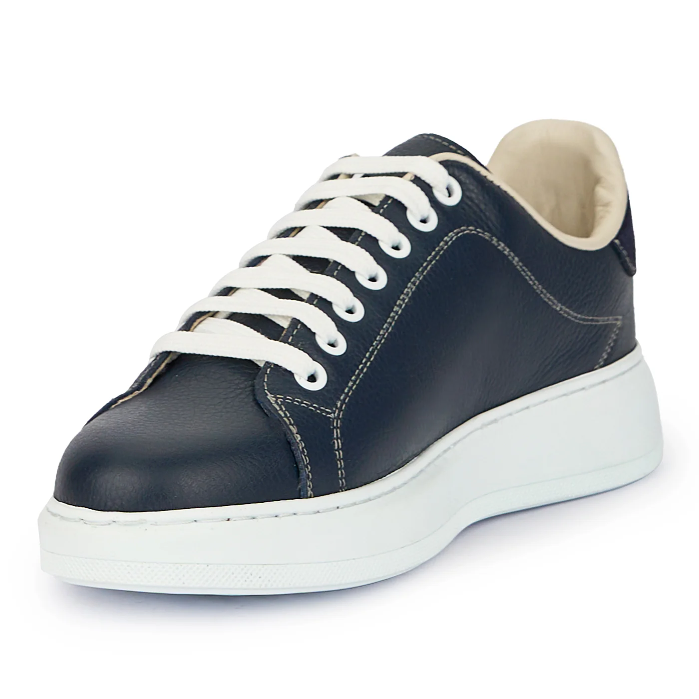 Pantofi barbati din piele naturala bleumarin 7641 - Image 3