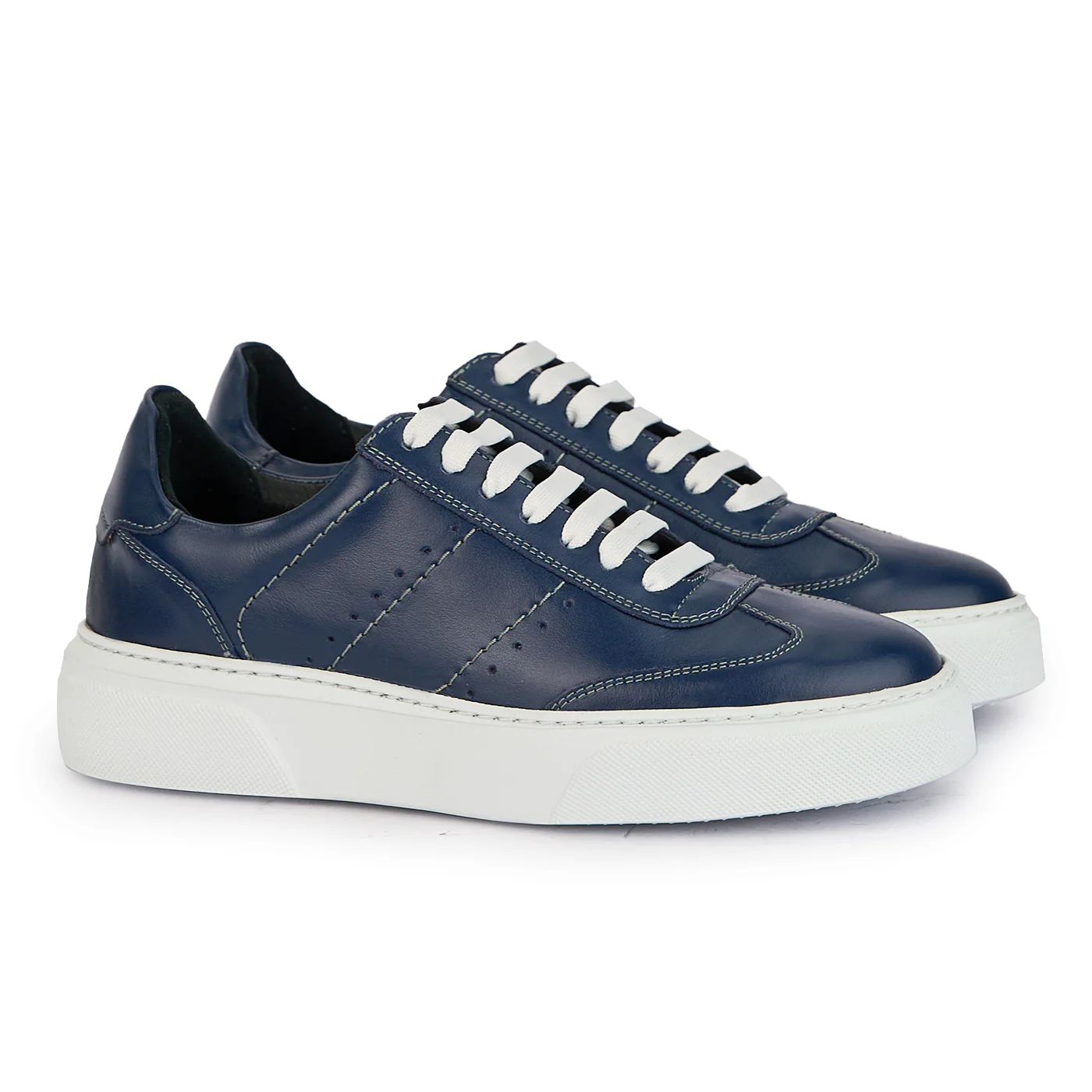 Pantofi barbati din piele naturala bleumarin 7814 - Image 4