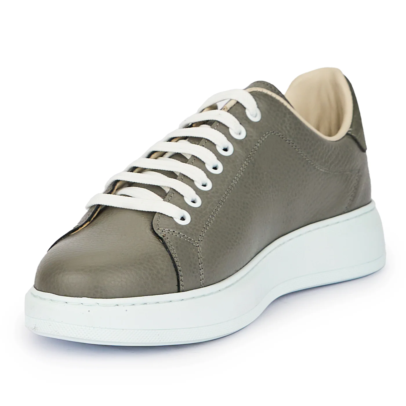 Pantofi barbati din piele naturala gri 7640 - Image 3