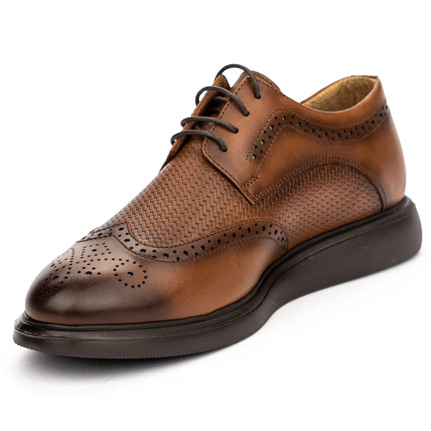 Pantofi barbati din piele naturala maro 7456 - Image 3