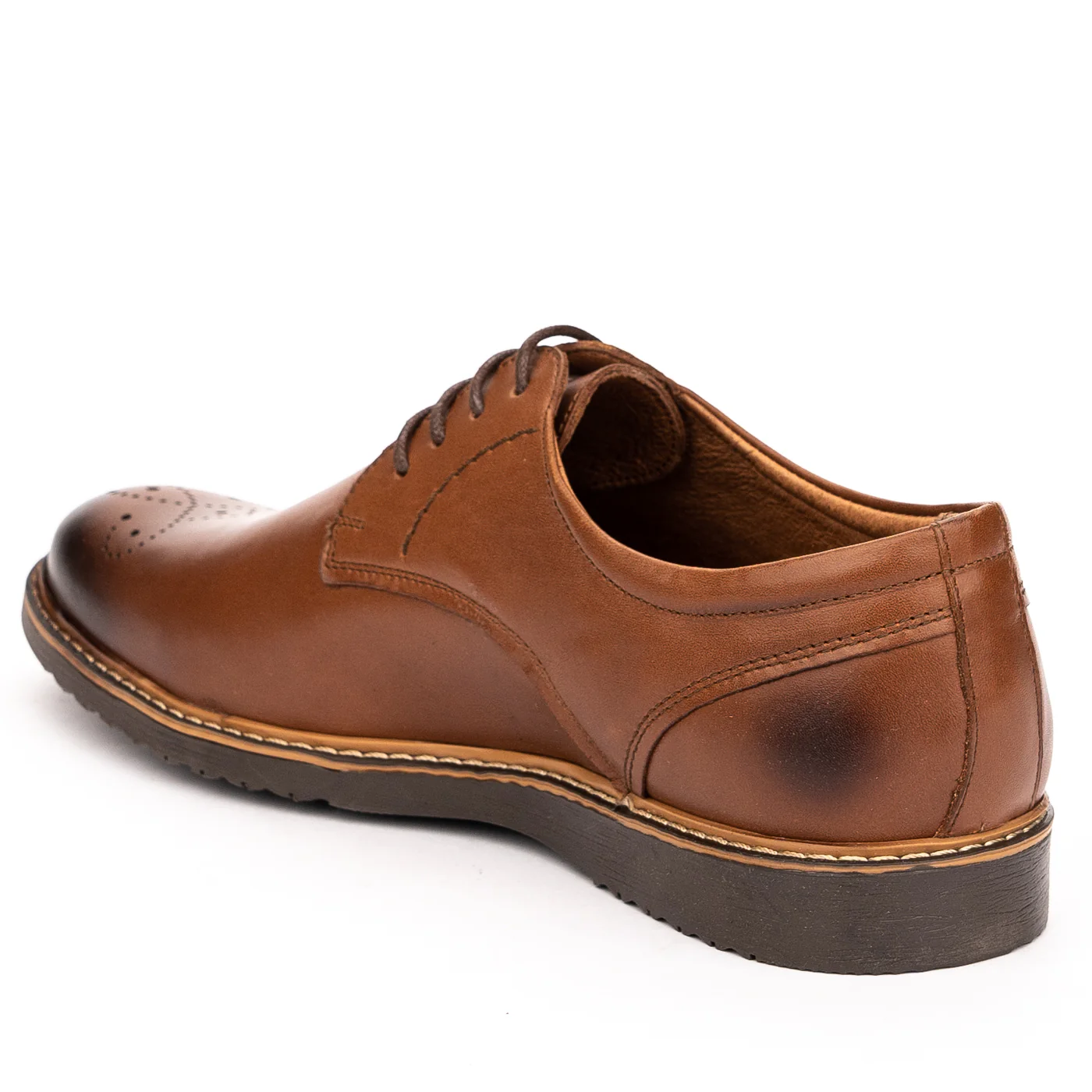 Pantofi barbati din piele naturala maro 7464 - Image 2