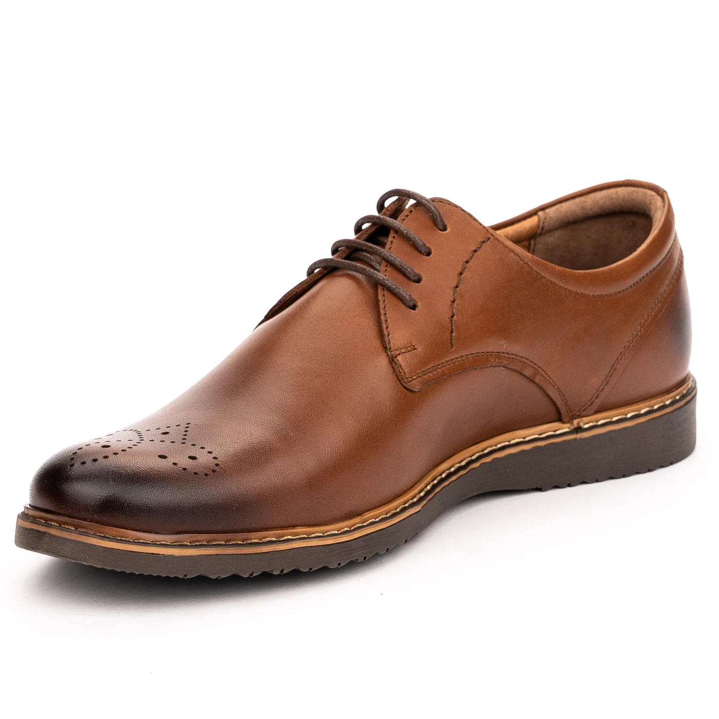 Pantofi barbati din piele naturala maro 7464 - Image 3