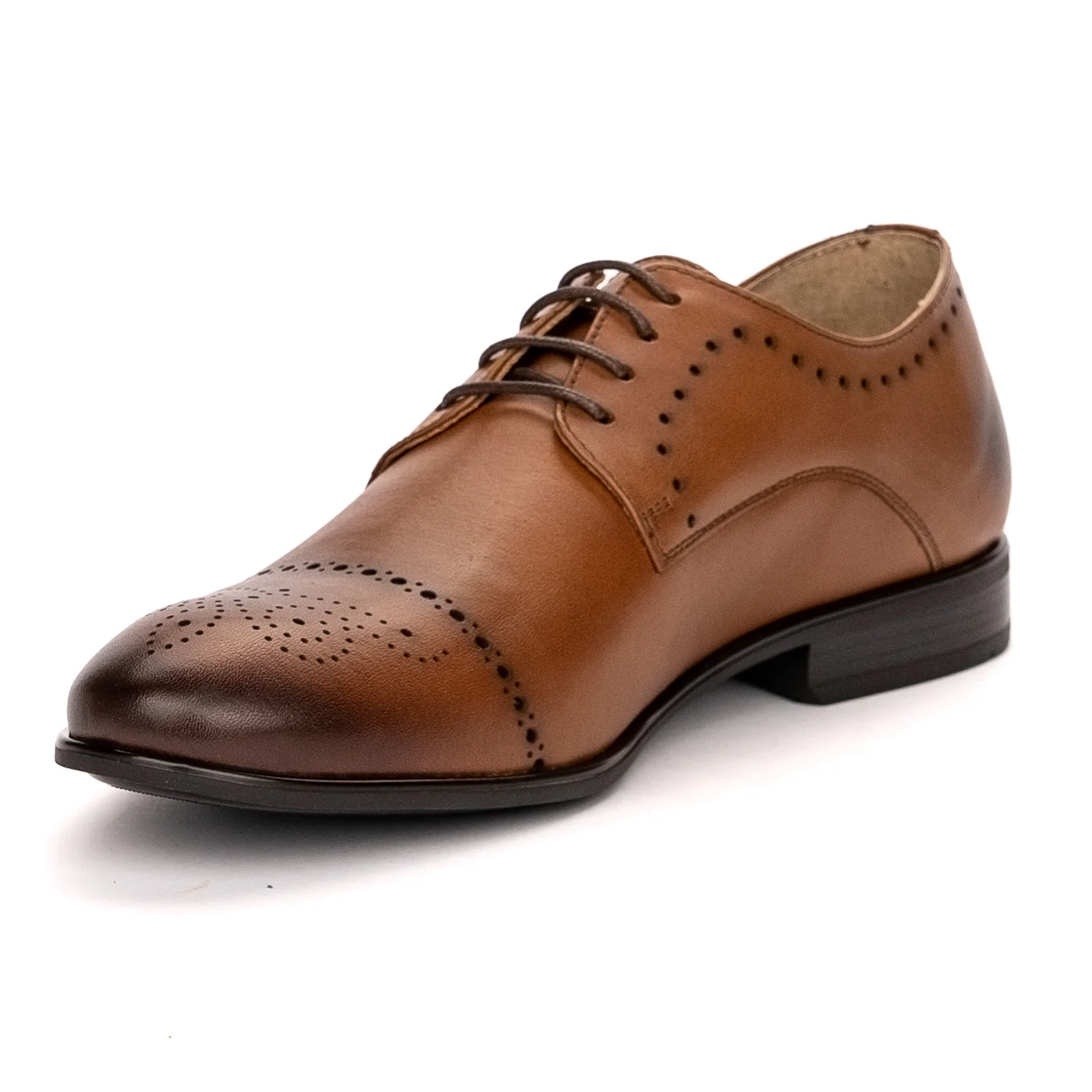 Pantofi barbati din piele naturala maro 7495 - Image 3