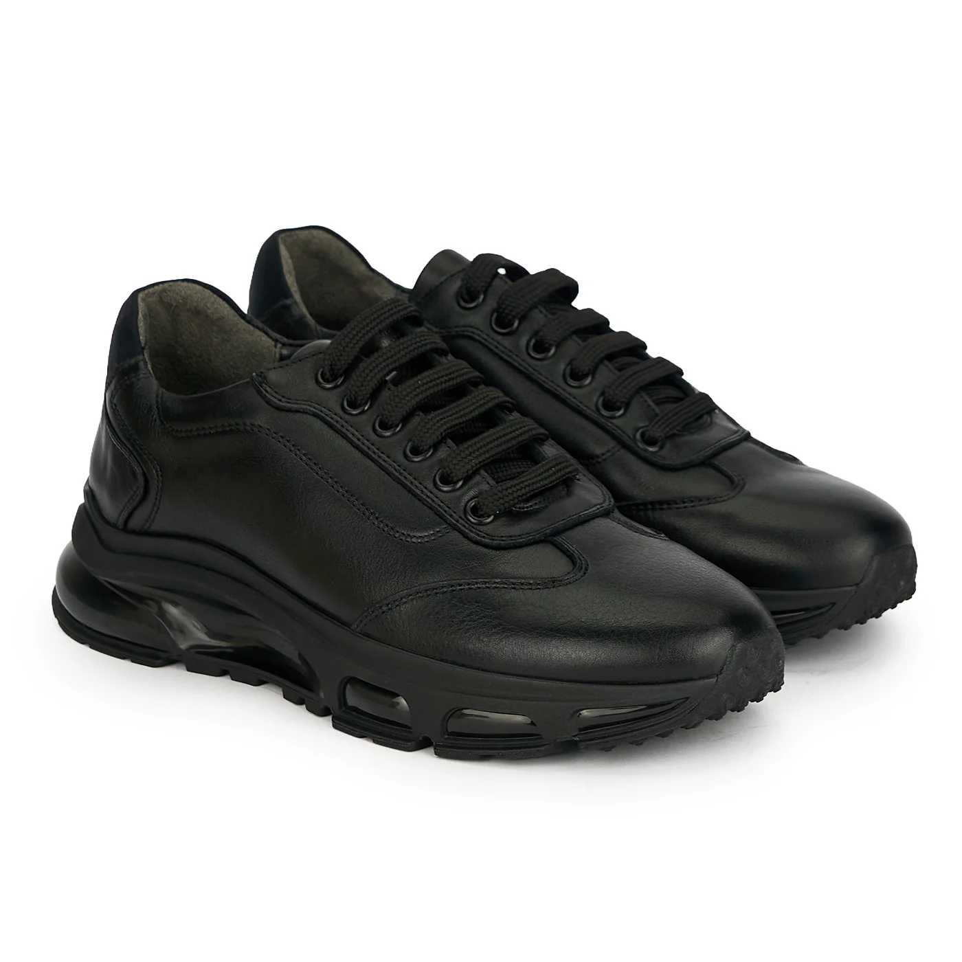 Pantofi barbati din piele naturala neagra 20072 - Image 4
