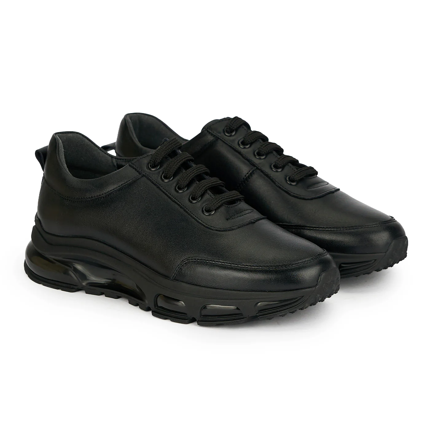 Pantofi barbati din piele naturala neagra 20078 - Image 4