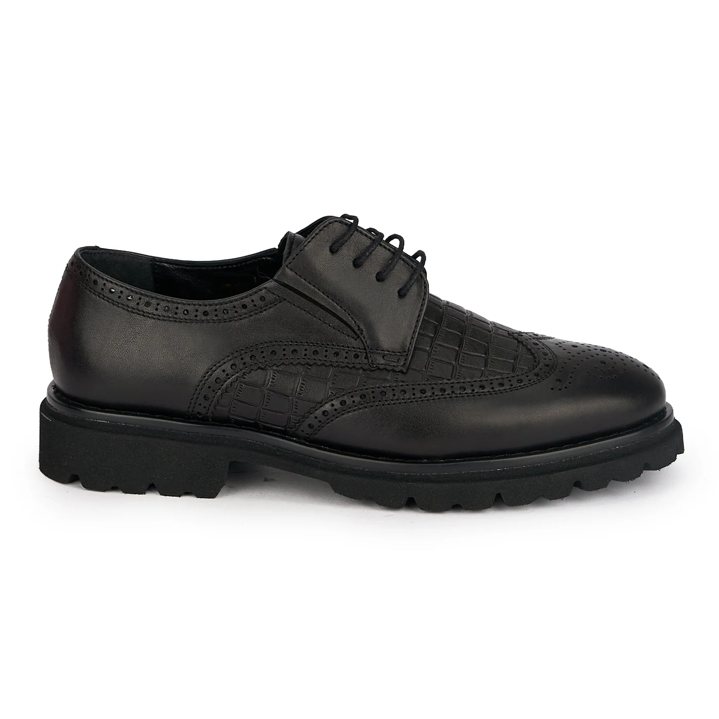 Pantofi barbati din piele naturala neagra 20196