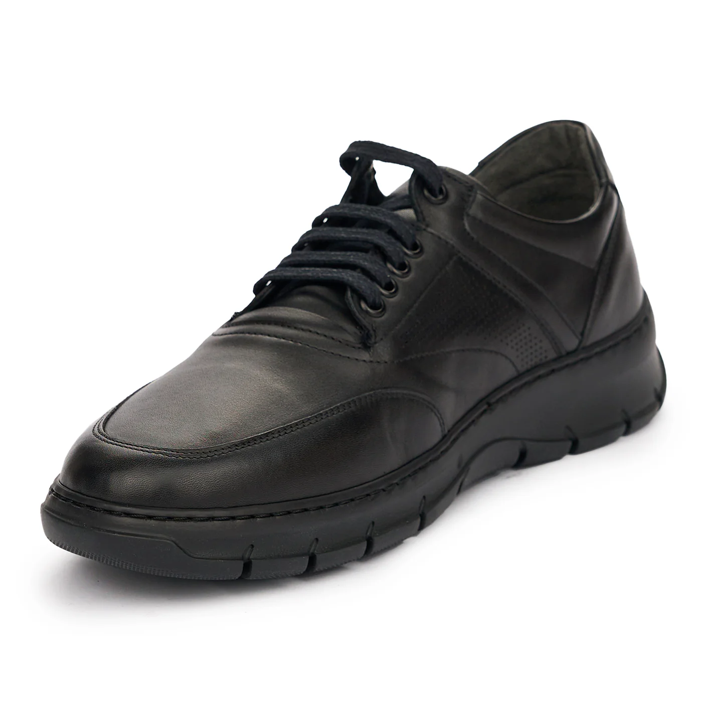 Pantofi barbati cu talpa comoddo  piele naturala neagra 7416 - Image 3