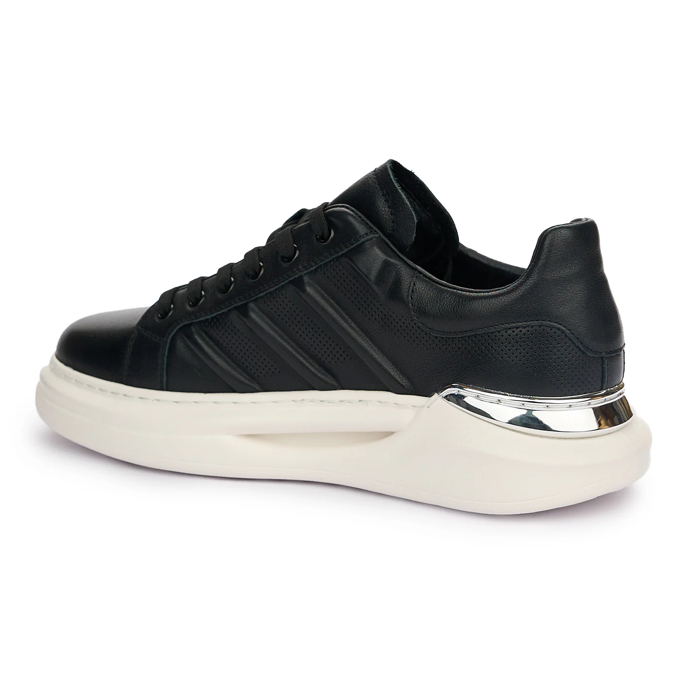 Pantofi barbati din piele naturala neagra 7453 - Image 2