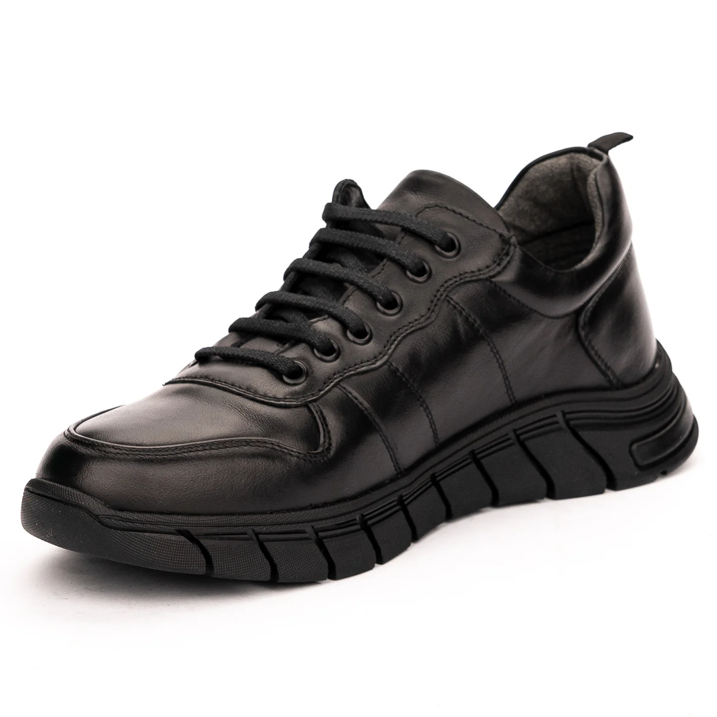 Pantofi barbati din piele naturala neagra 7461 - Image 3