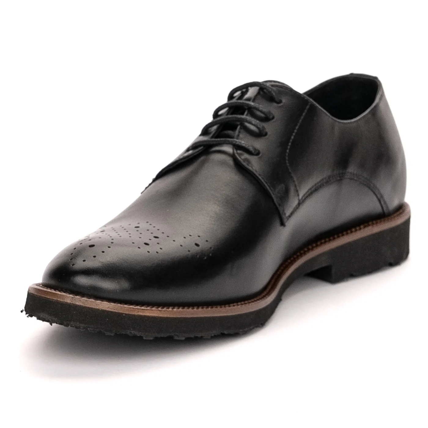 Pantofi barbati din piele naturala neagra 7496 - Image 3