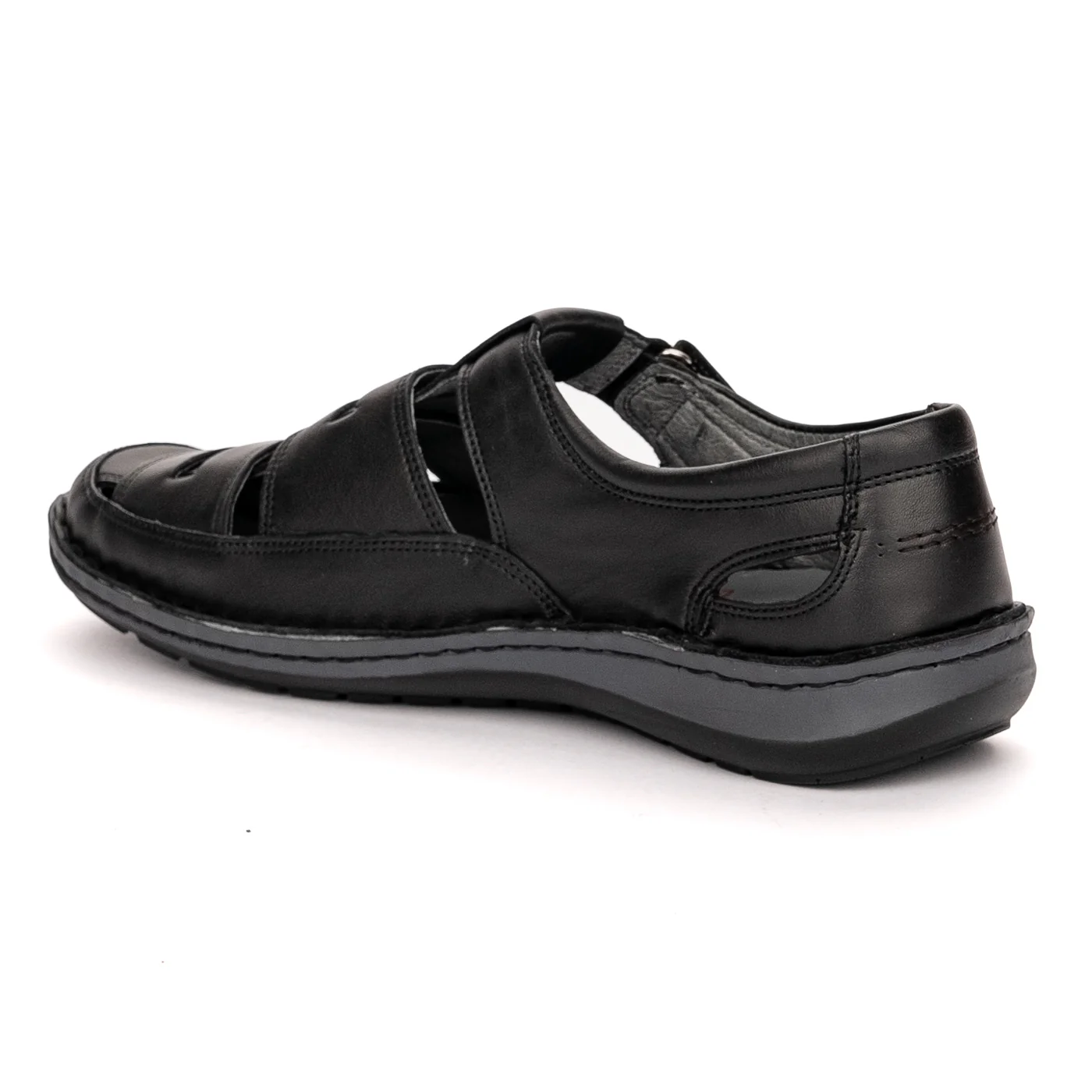 Pantofi barbati din piele naturala neagra 7498 - Image 2
