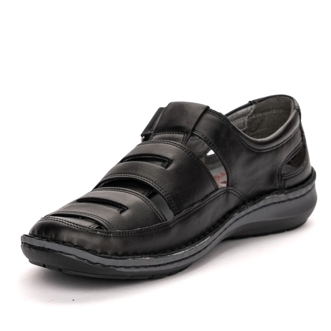 Pantofi barbati din piele naturala neagra 7498 - Image 3