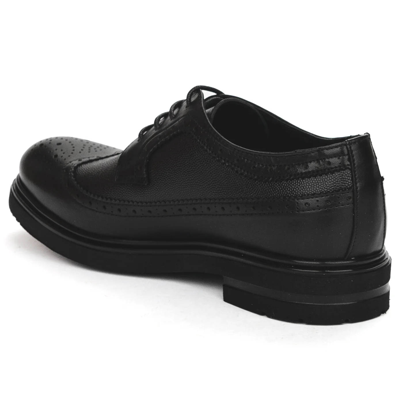 Pantofi barbati din piele naturala neagra 7538 - Image 2