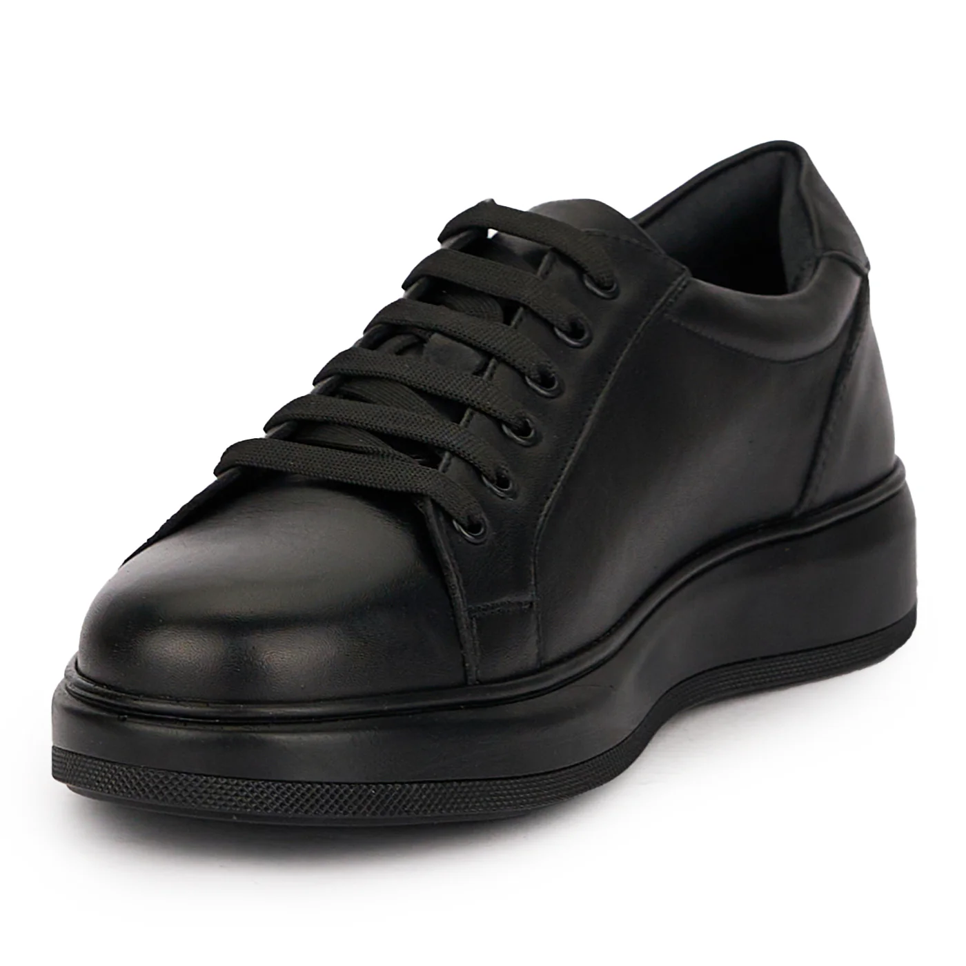 Pantofi barbati din piele naturala neagra 7729 - Image 3