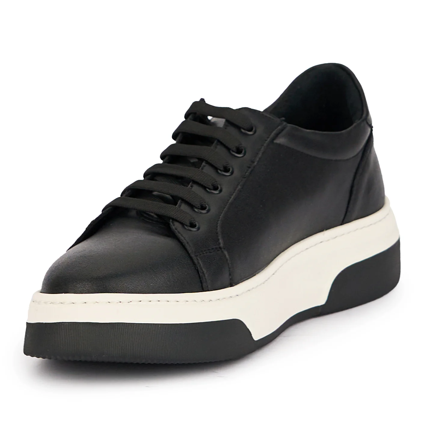 Pantofi barbati din piele naturala neagra 7793 - Image 3
