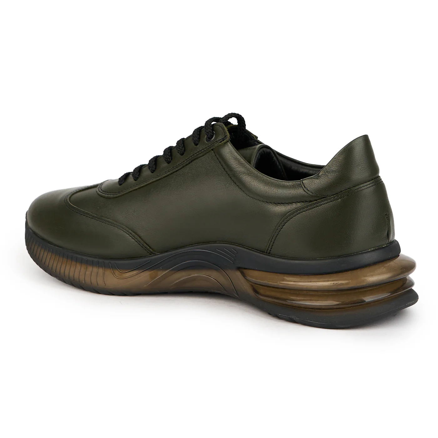 Pantofi barbati din piele naturala verde - kaki 7614 - Image 2