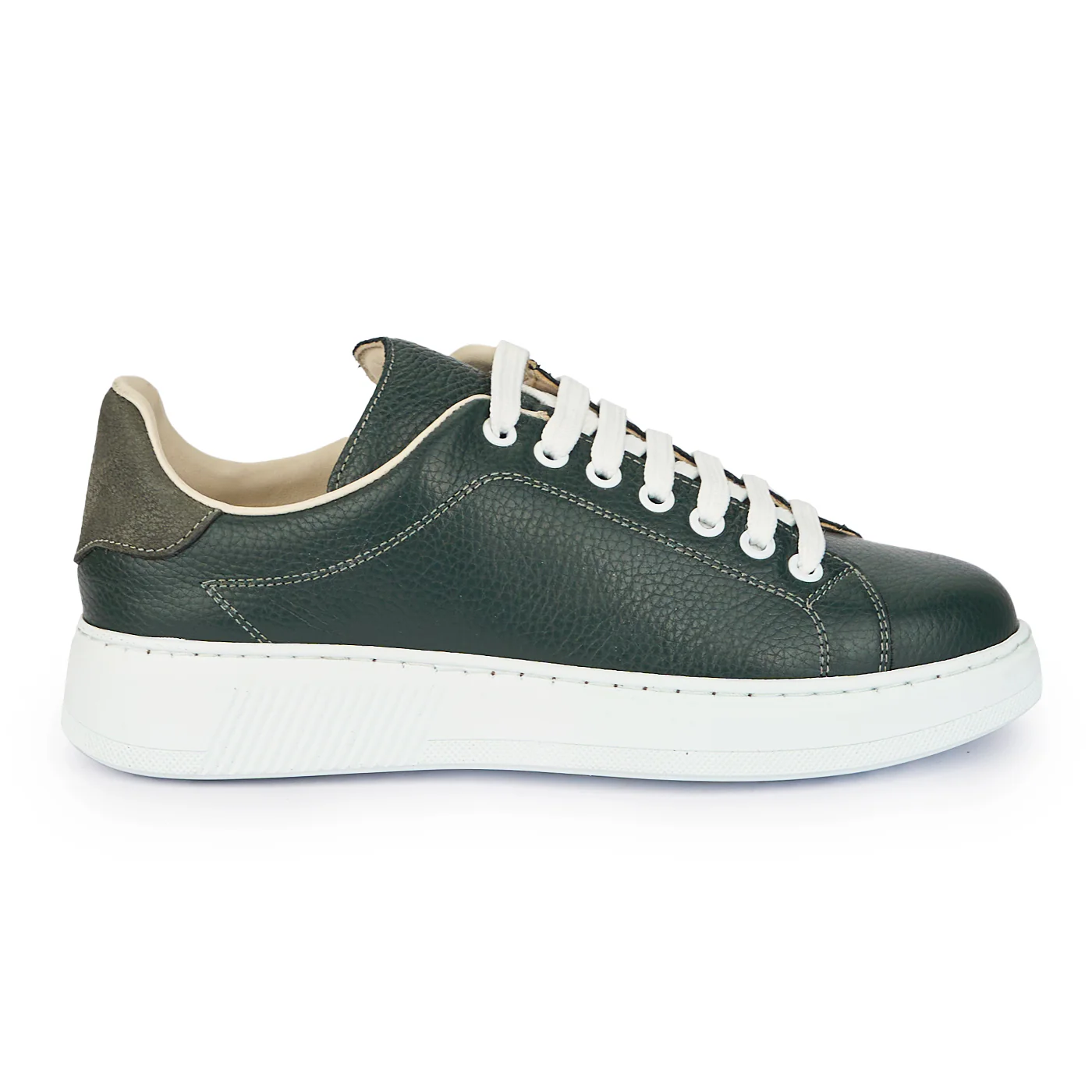 Pantofi barbati din piele naturala verde-kaki 7639