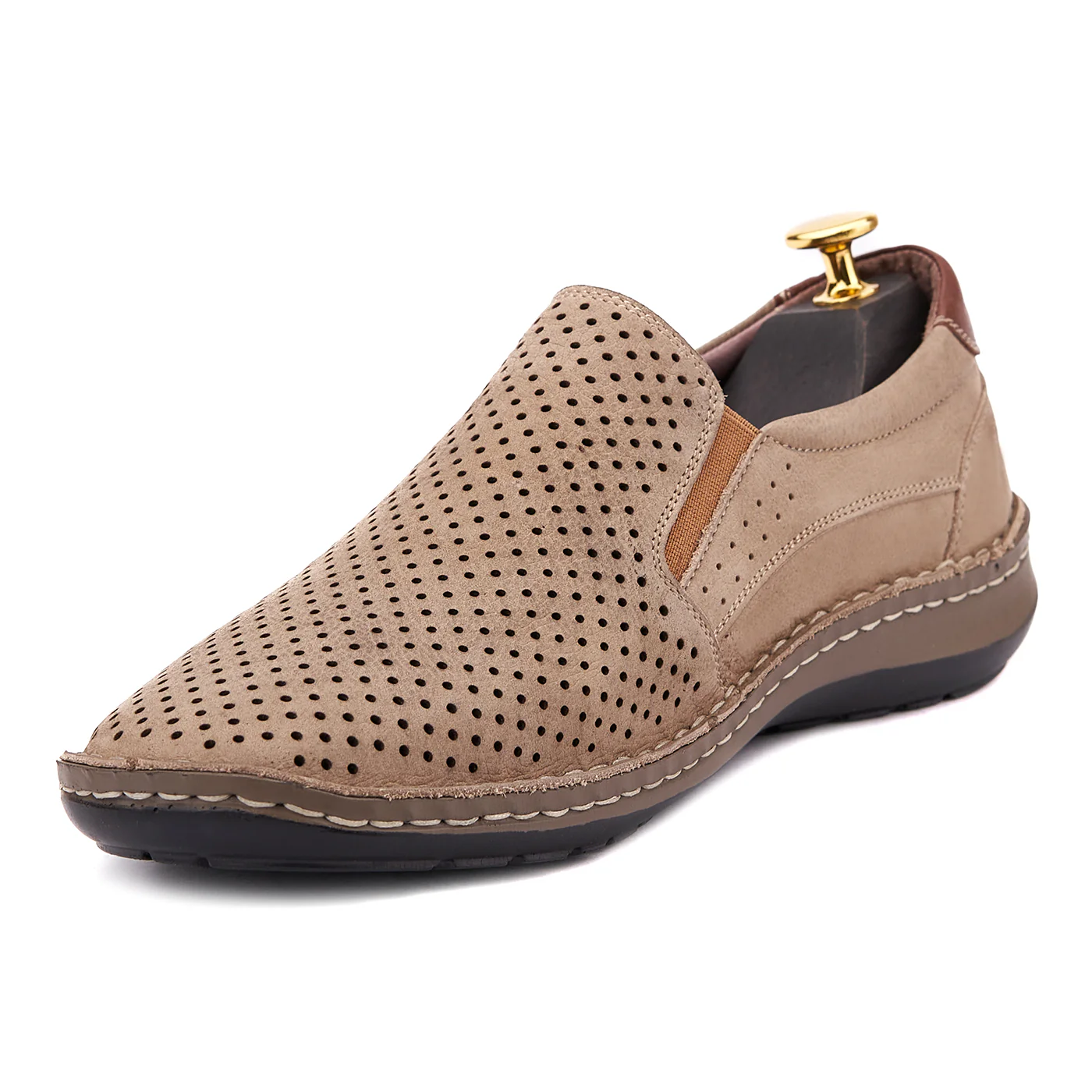Pantofi Bej Casual din Piele Naturala 0131 - Image 2