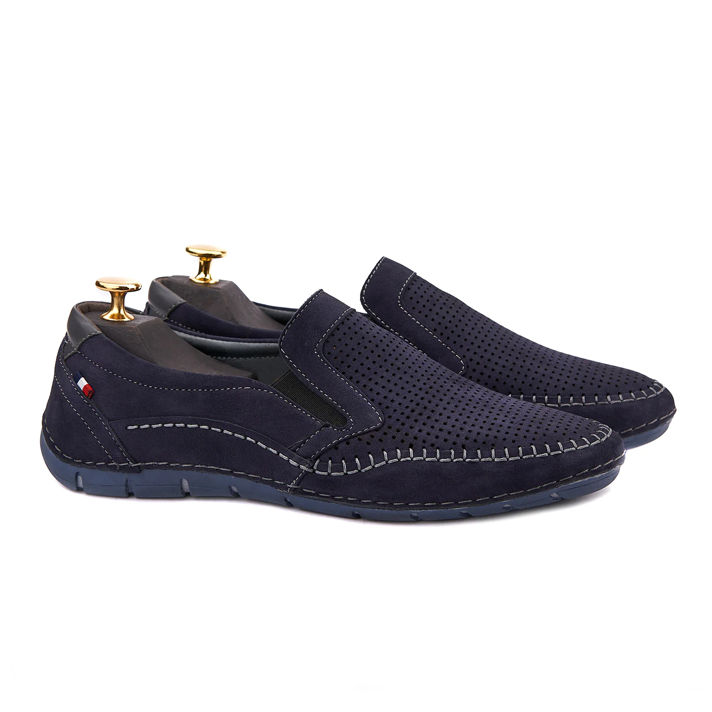 Pantofi Casual Albastri Barbati din Piele Naturala 0113