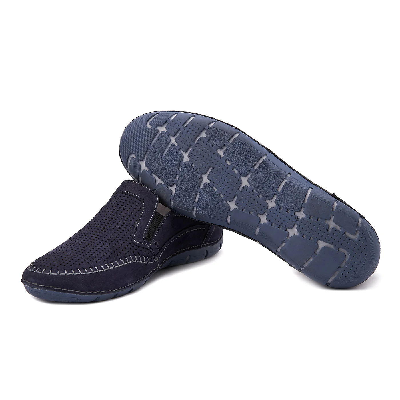 Pantofi Casual Albastri Barbati din Piele Naturala 0113 - Image 3