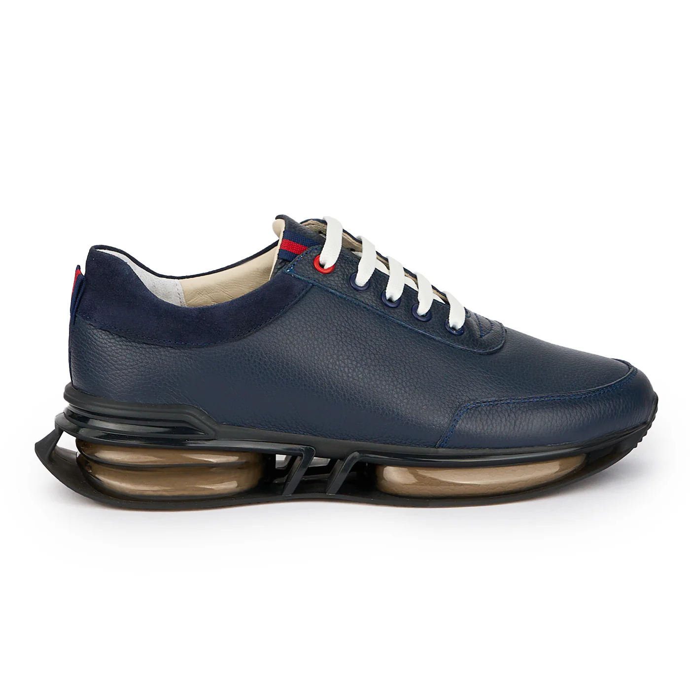 Pantofi casual barbati din piele naturala bleumarin 7669