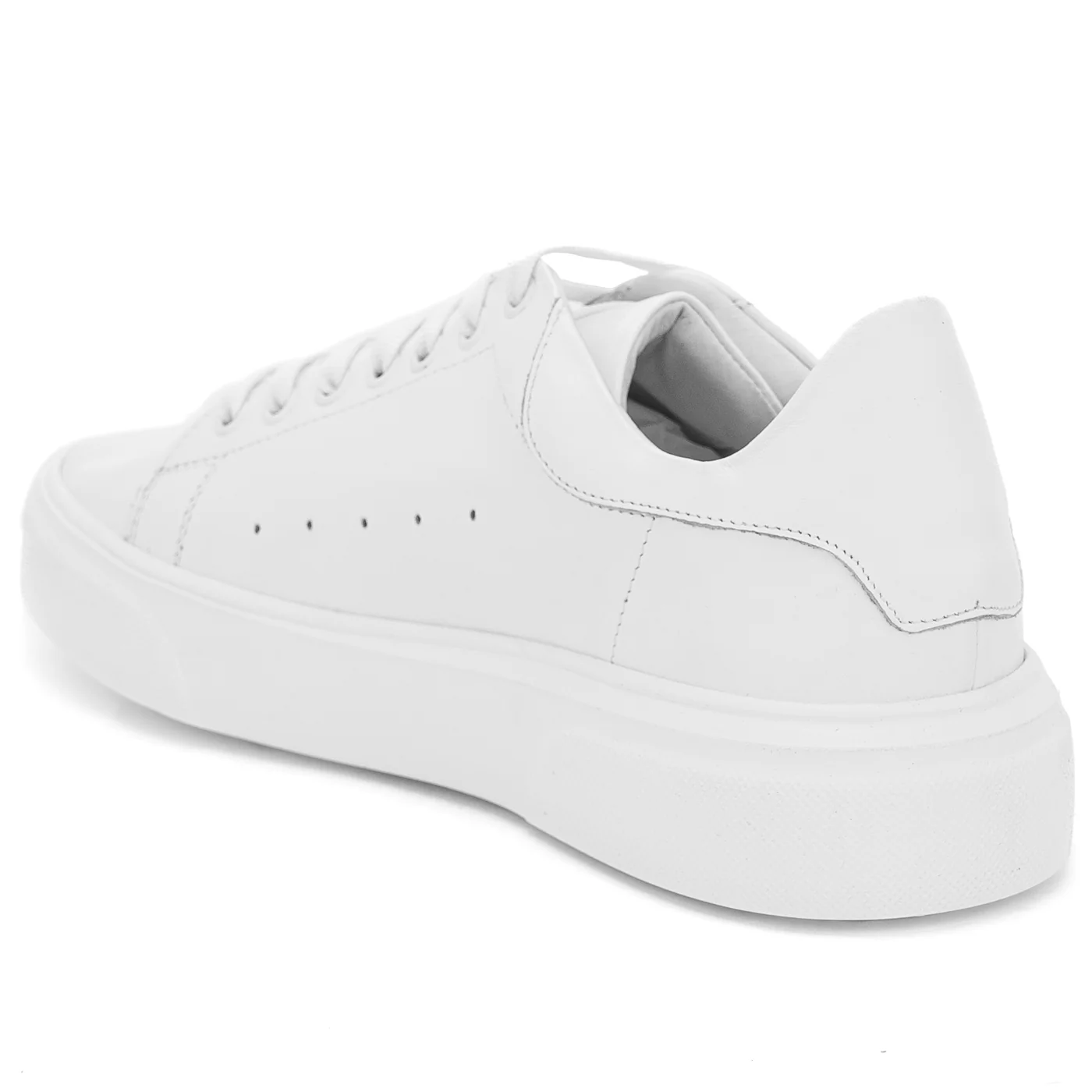 Pantofi casual barbati din piele naturala alba 14039 - Image 2
