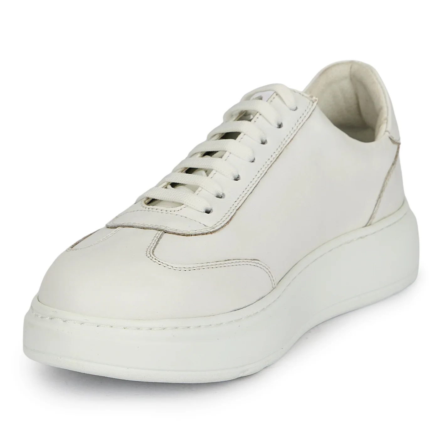 Pantofi casual barbati din piele naturala alba 20106 - Image 3