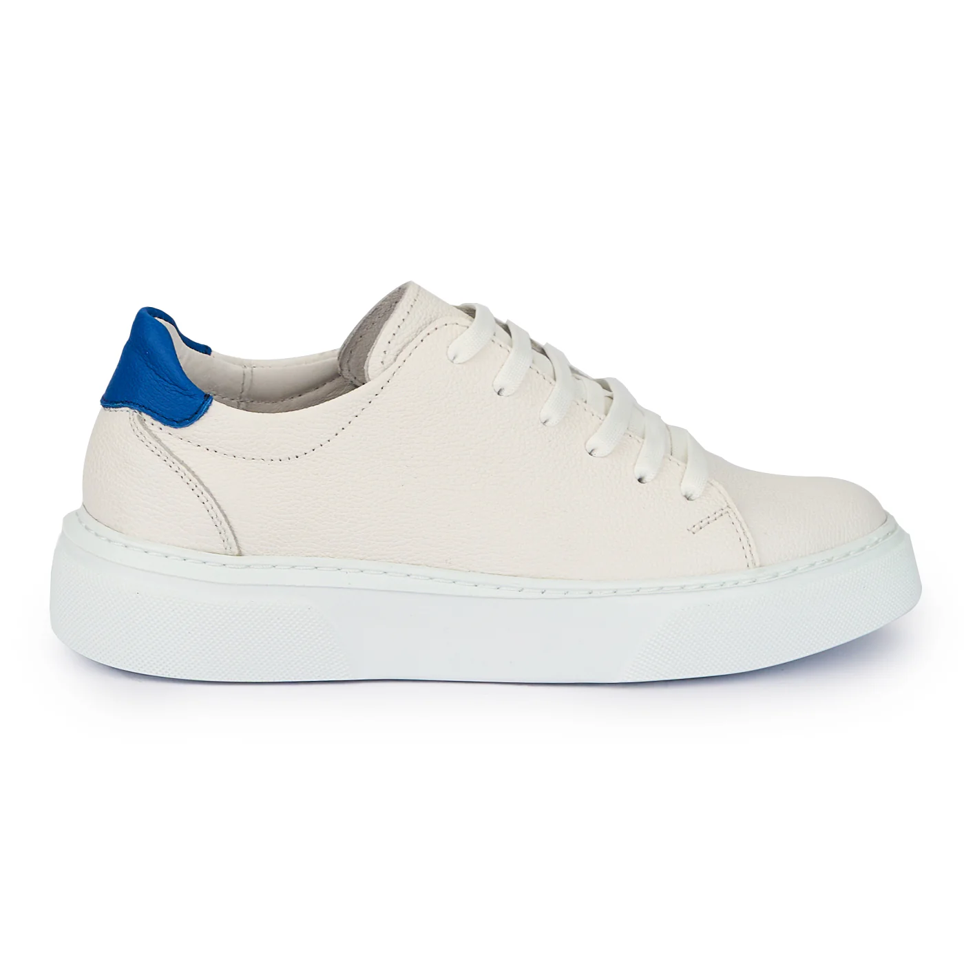 Pantofi casual barbati din piele naturala alba 7655