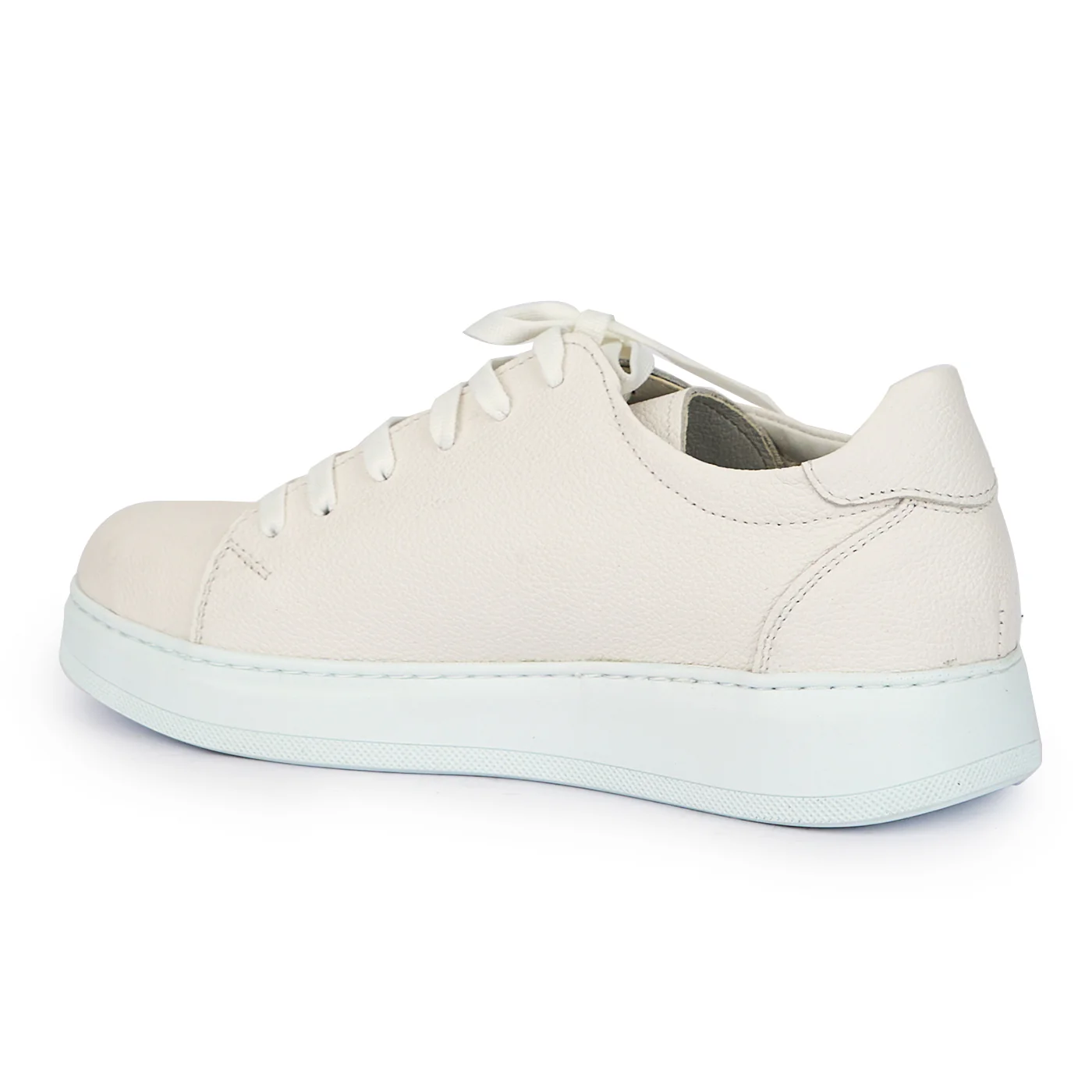 Pantofi casual barbati din piele naturala alba 7657 - Image 2