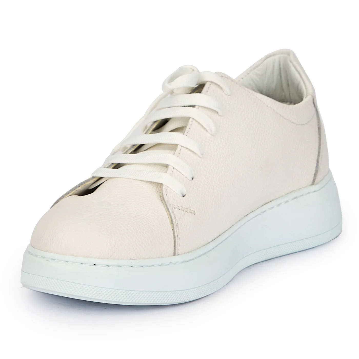 Pantofi casual barbati din piele naturala alba 7657 - Image 3