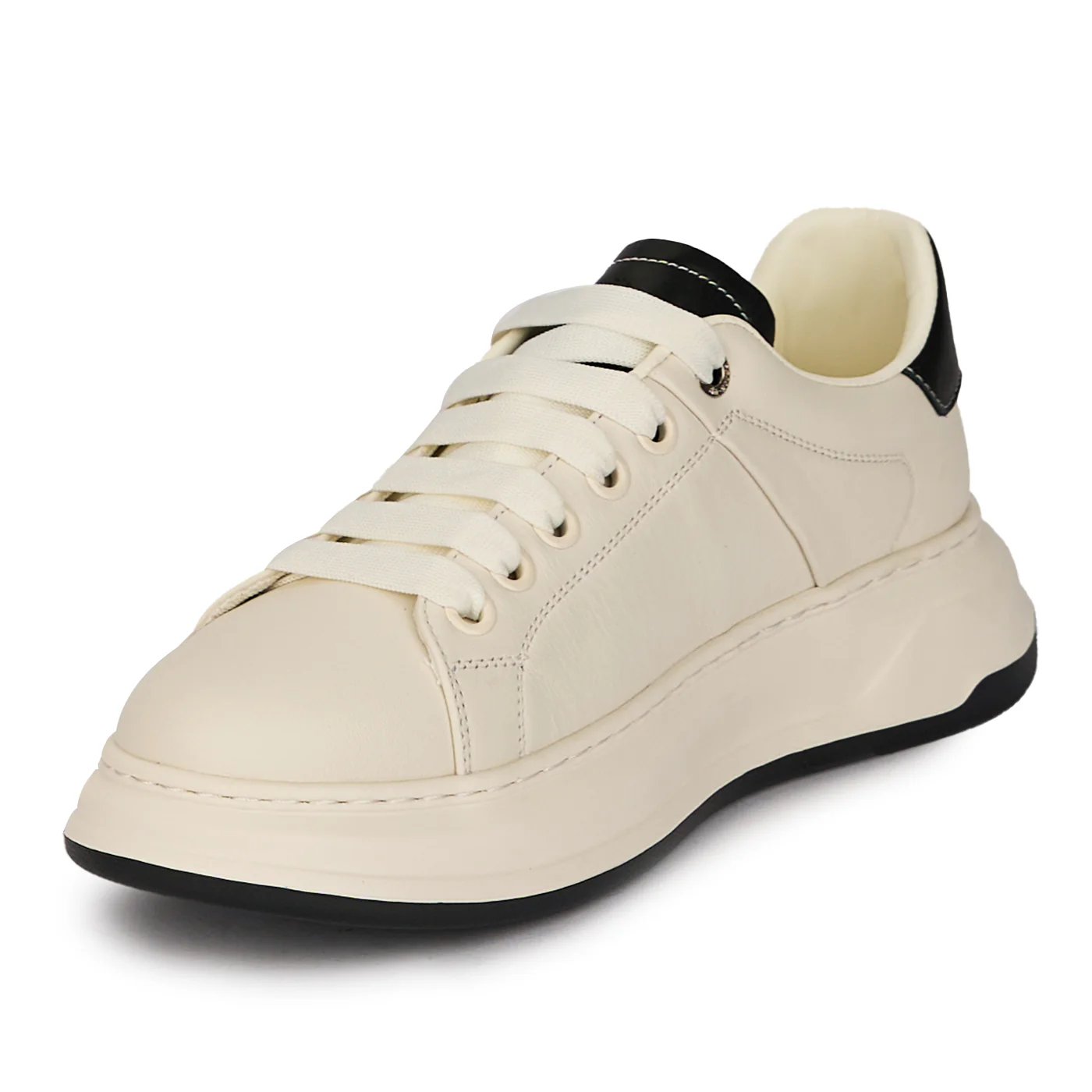 Pantofi casual barbati din piele naturala alba 7860 - Image 3
