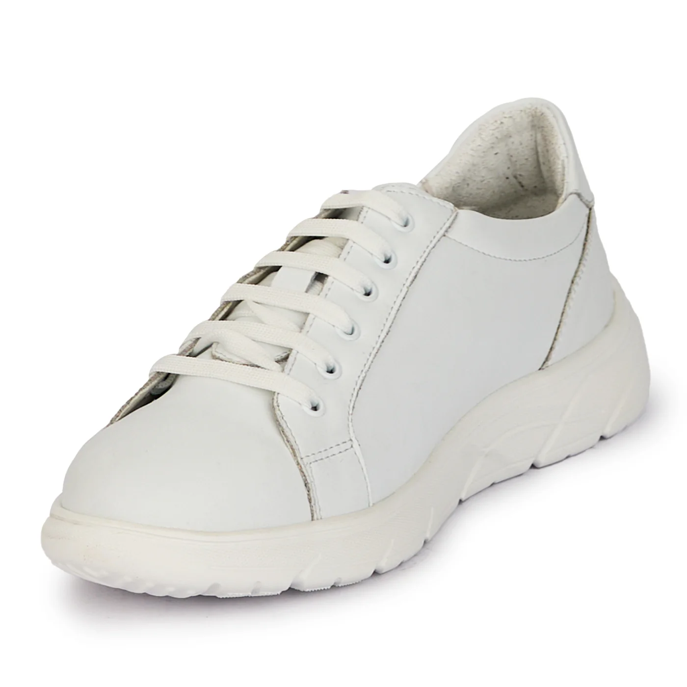 Pantofi casual barbati din piele naturala alba 7875 - Image 3