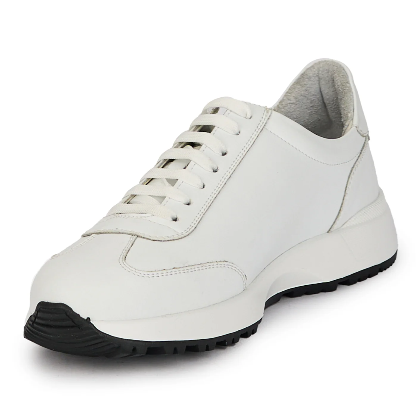 Pantofi casual barbati din piele naturala alba 7877 - Image 3