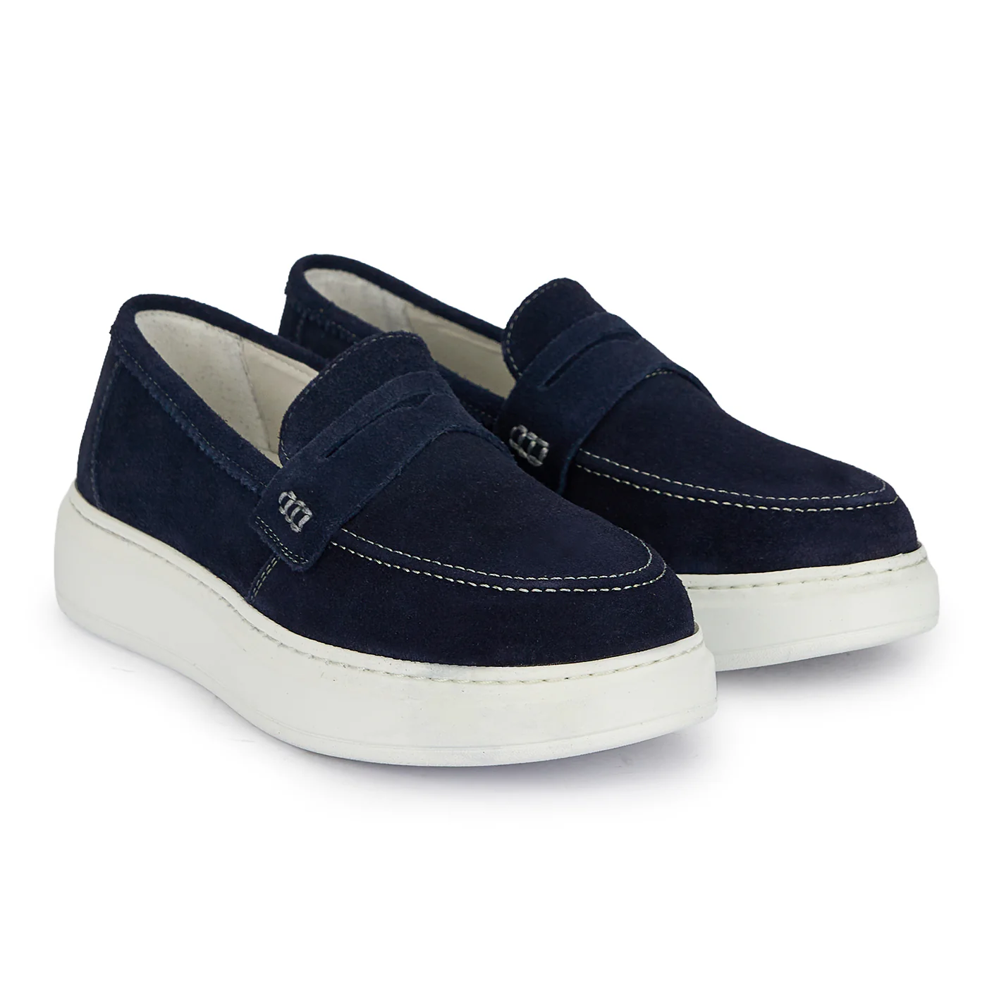 Pantofi casual barbati din piele naturala bleumarin 20099 - Image 4