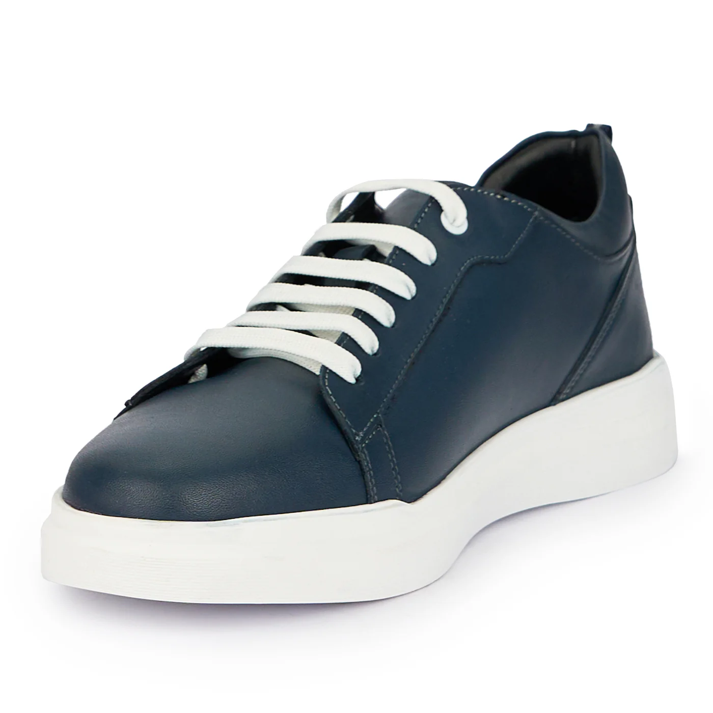 Pantofi casual barbati din piele naturala bleumarin 7650 - Image 3